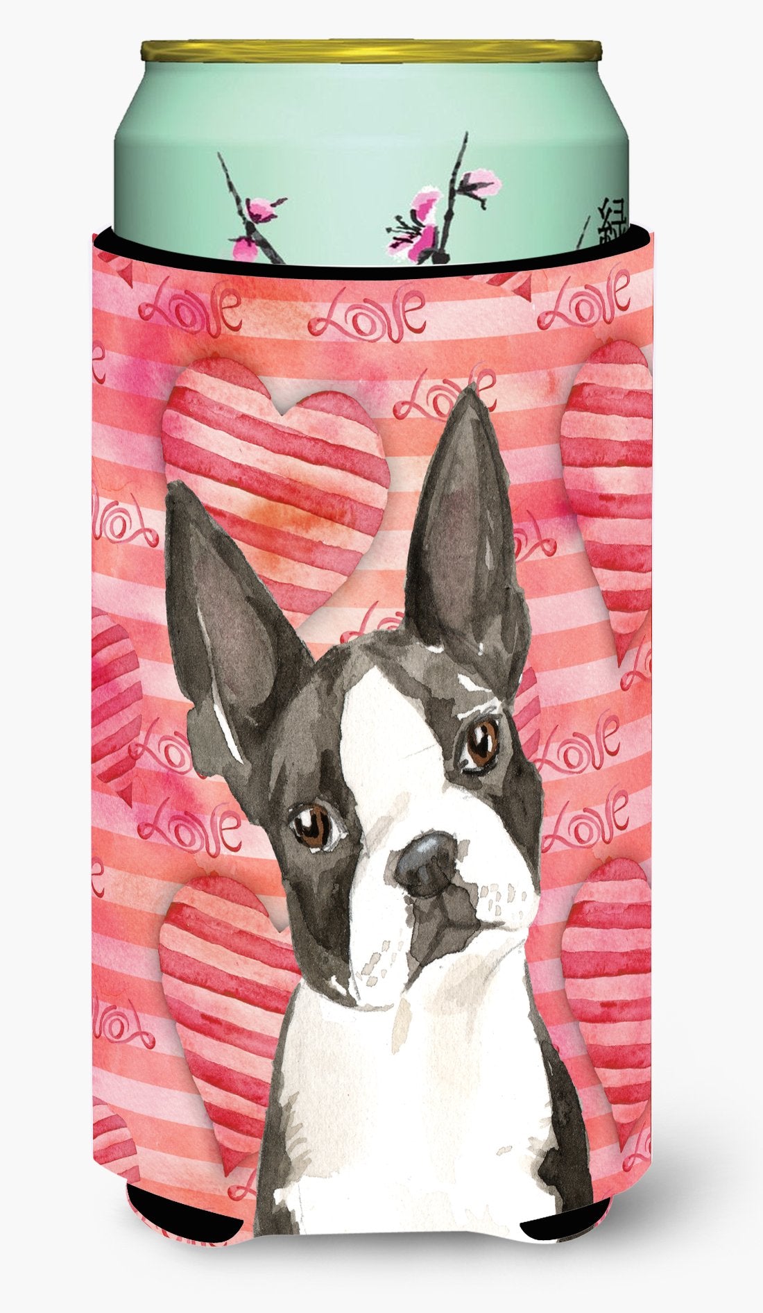 Love a Boston Terrier Tall Boy Beverage Insulator Hugger CK1775TBC by Caroline's Treasures