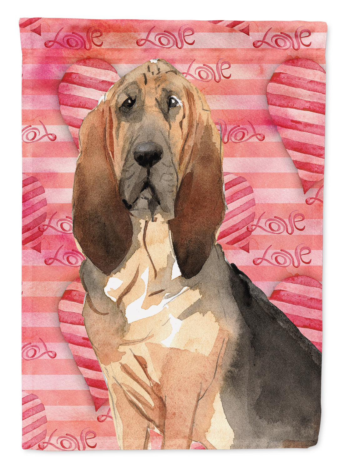 Love a Bloodhound Flag Canvas House Size CK1776CHF  the-store.com.