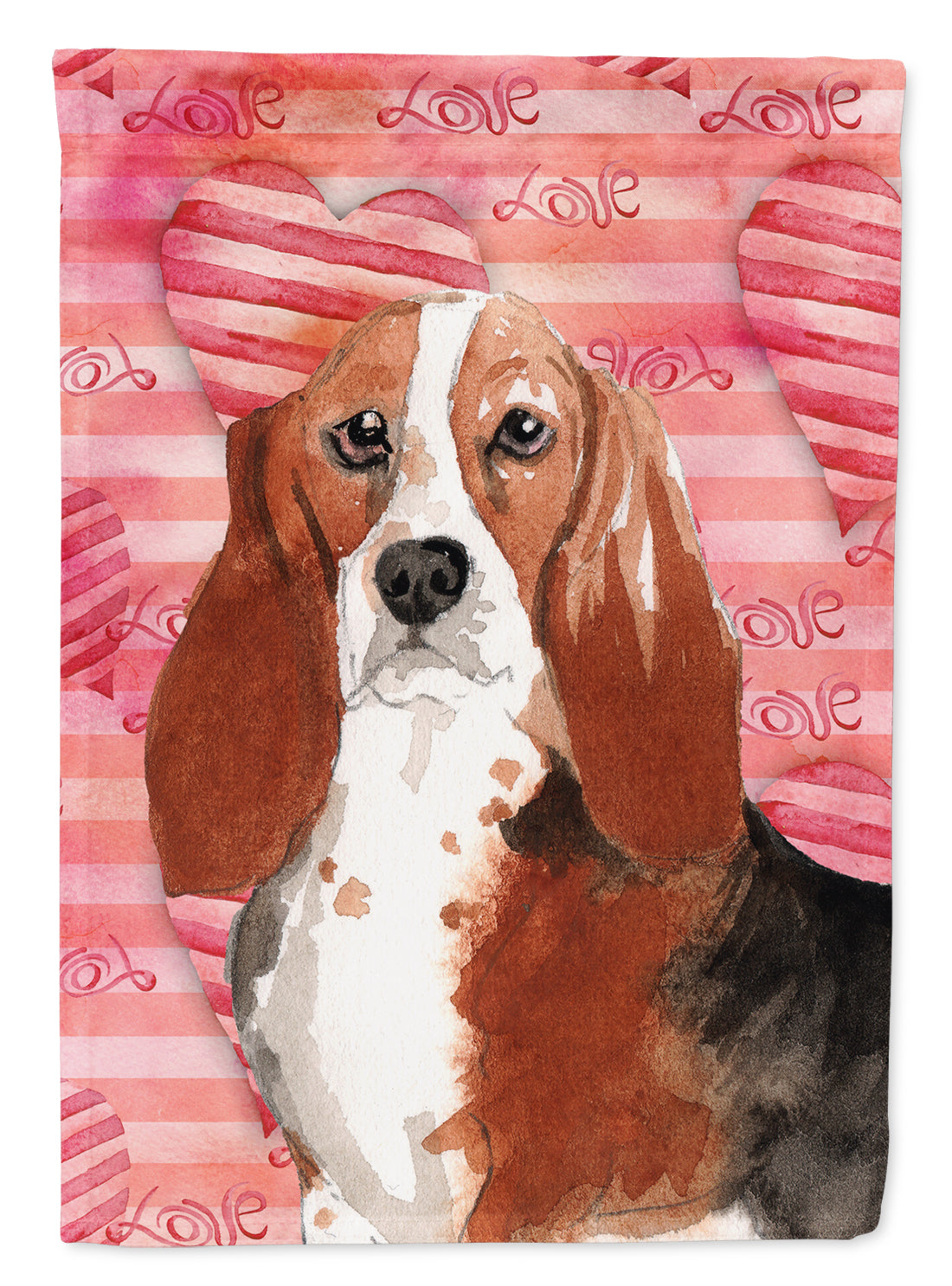 Love a Basset Hound Flag Garden Size CK1779GF  the-store.com.