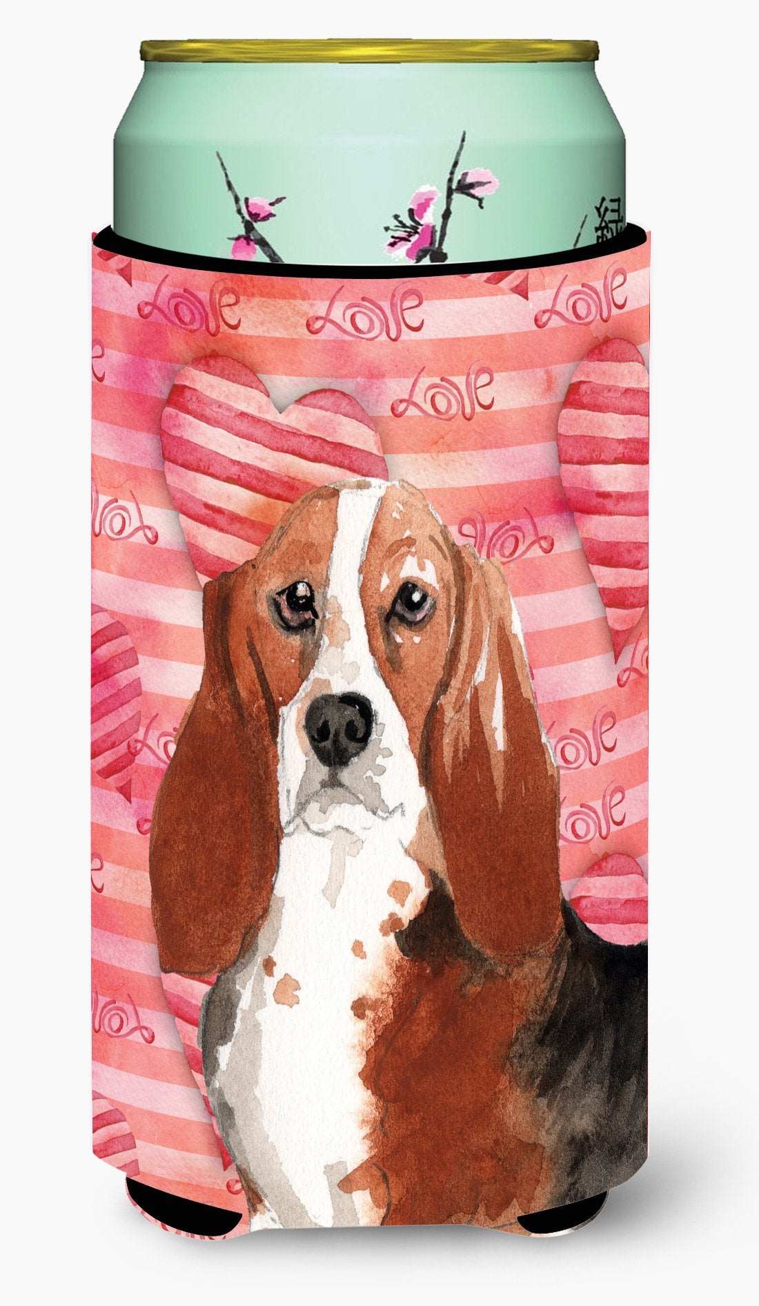 Love a Basset Hound Tall Boy Beverage Insulator Hugger CK1779TBC by Caroline&#39;s Treasures