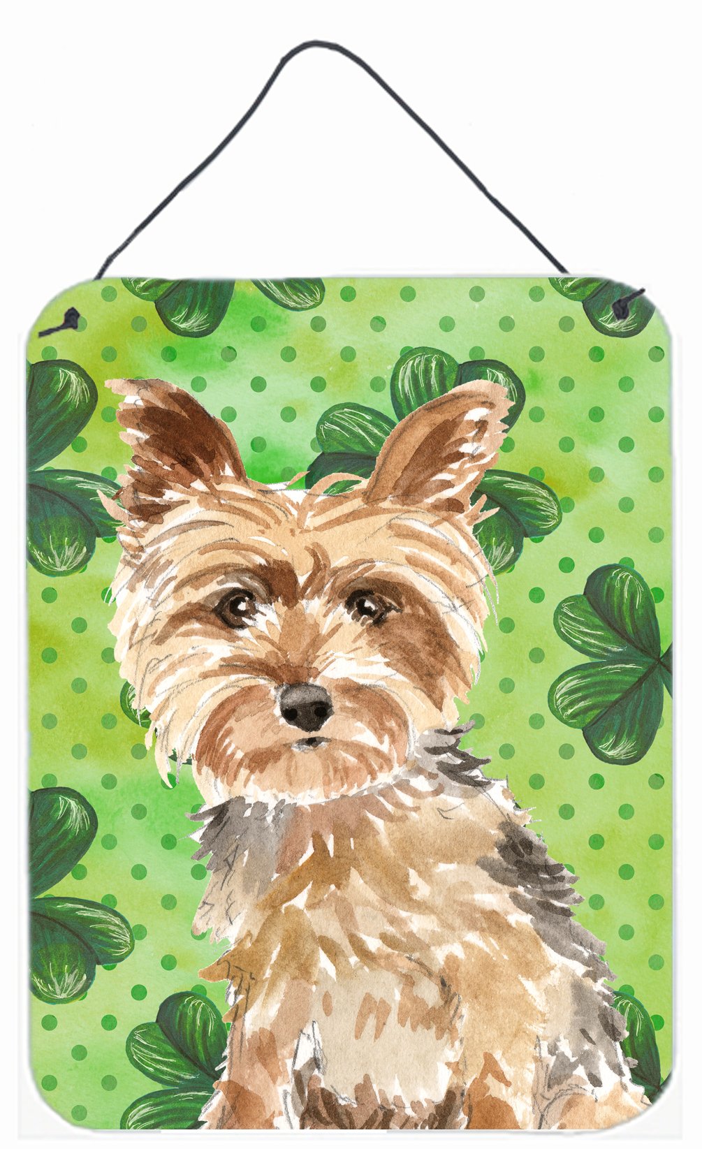 Shamrocks Yorkie Yorkshire Terrier Wall or Door Hanging Prints CK1780DS1216 by Caroline's Treasures