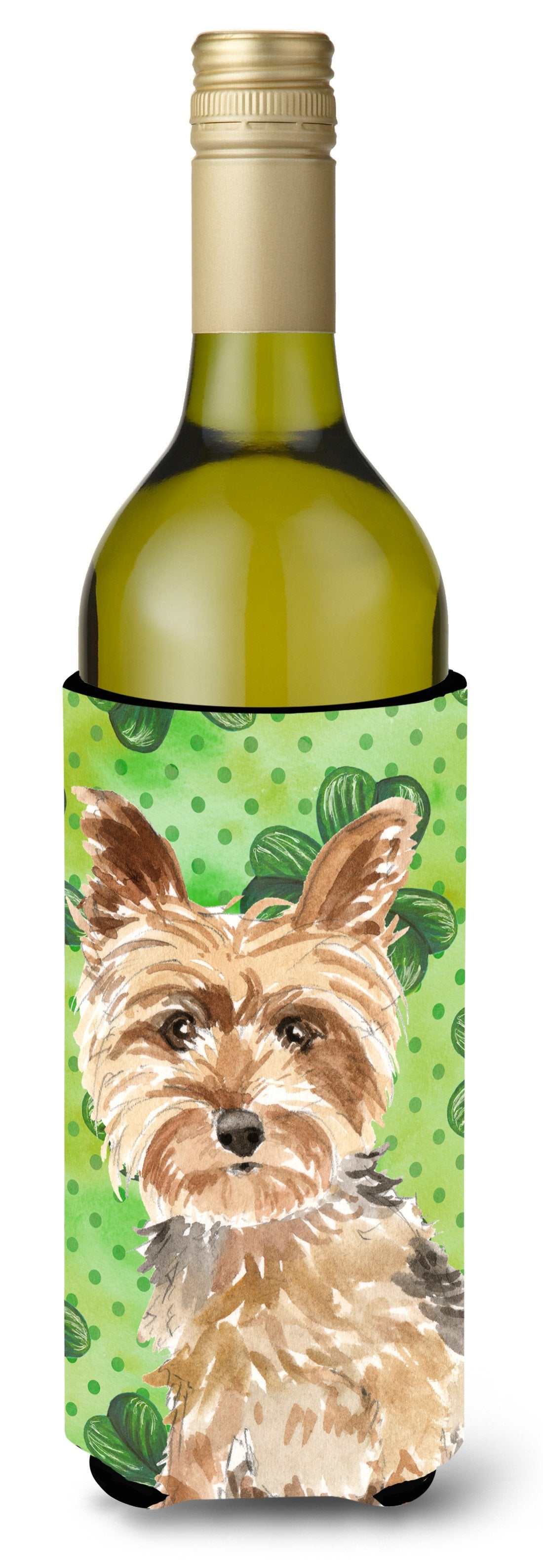 Shamrocks Yorkie Yorkshire Terrier Wine Bottle Beverge Insulator Hugger CK1780LITERK by Caroline's Treasures