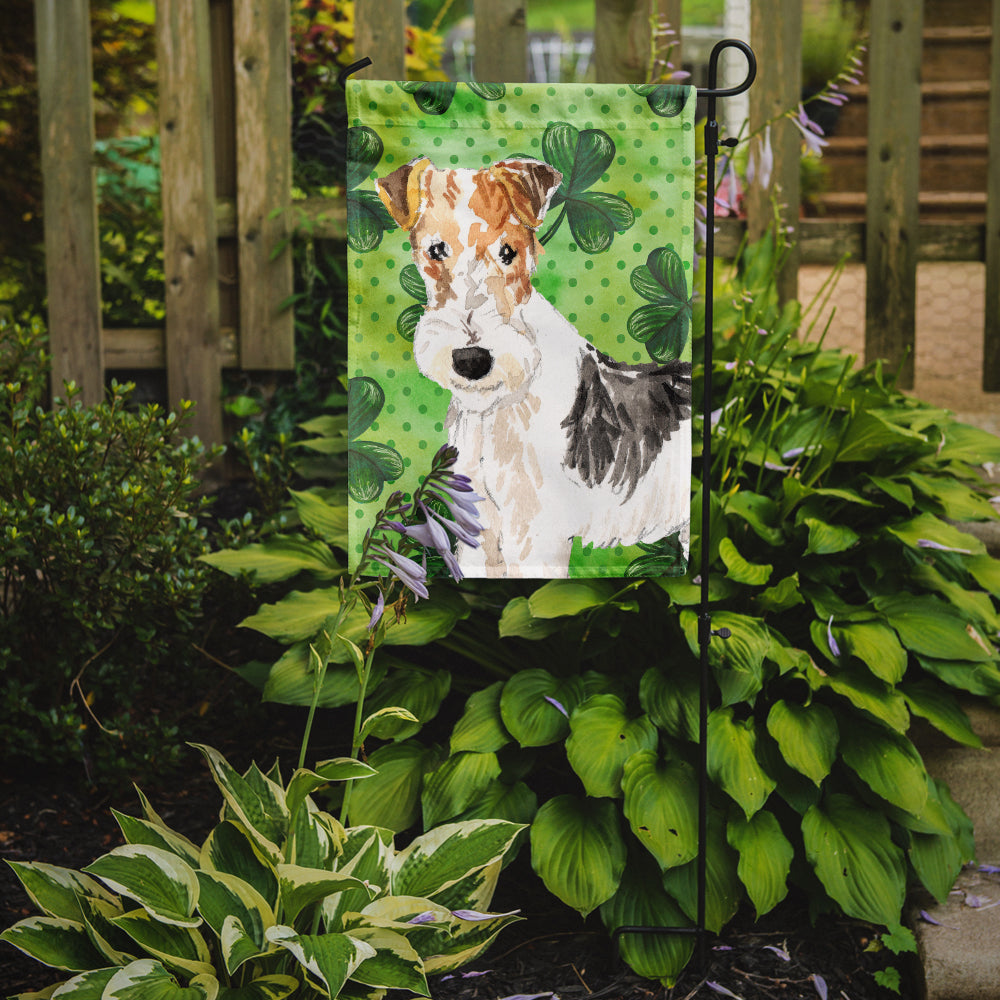 Shamrocks Fox Terrier Flag Garden Size CK1781GF  the-store.com.