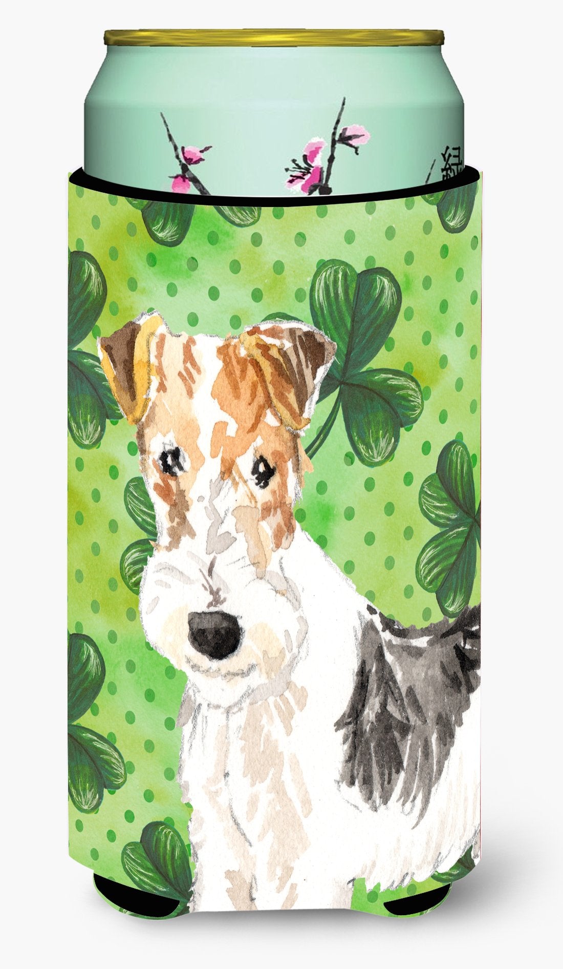 Shamrocks Fox Terrier Tall Boy Beverage Insulator Hugger CK1781TBC by Caroline's Treasures