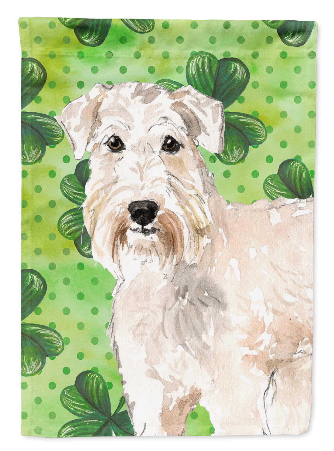 Shamrocks Wheaten Terrier Flag Garden Size CK1783GF  the-store.com.