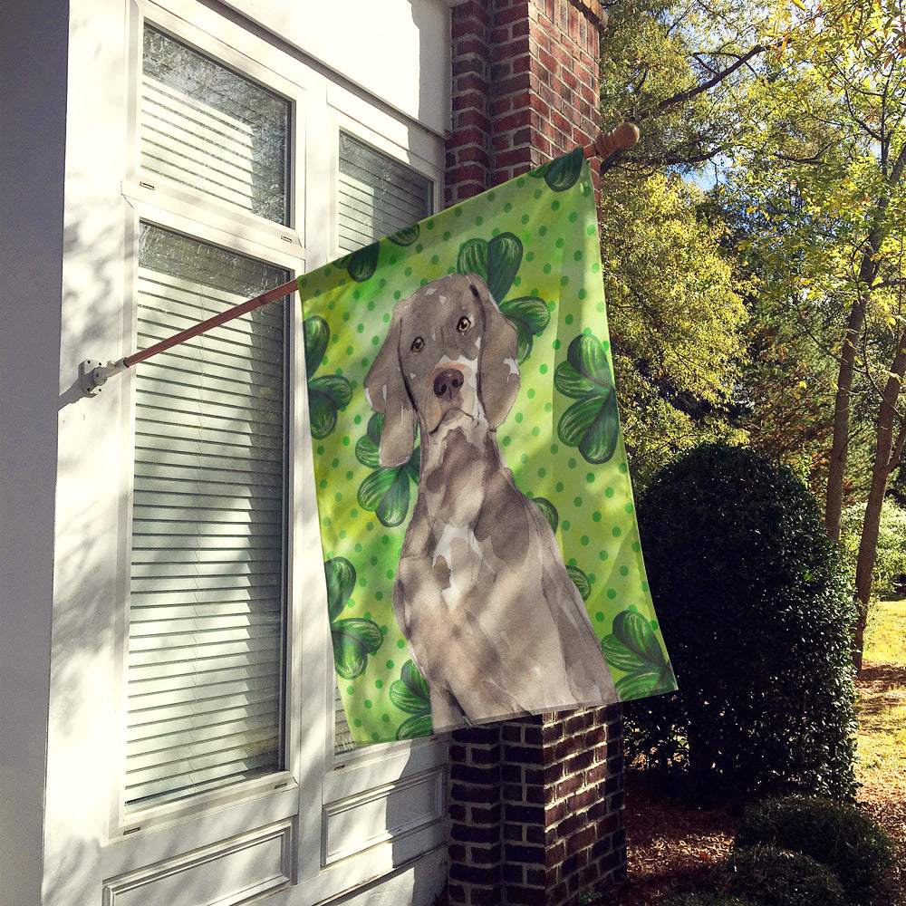 Shamrocks Weimaraner Flag Canvas House Size CK1785CHF  the-store.com.