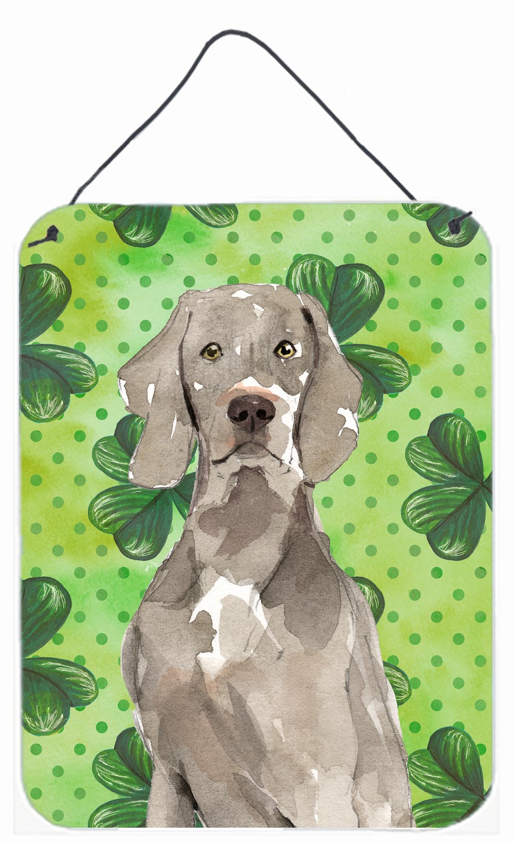 Shamrocks Weimaraner Wall or Door Hanging Prints CK1785DS1216 by Caroline&#39;s Treasures