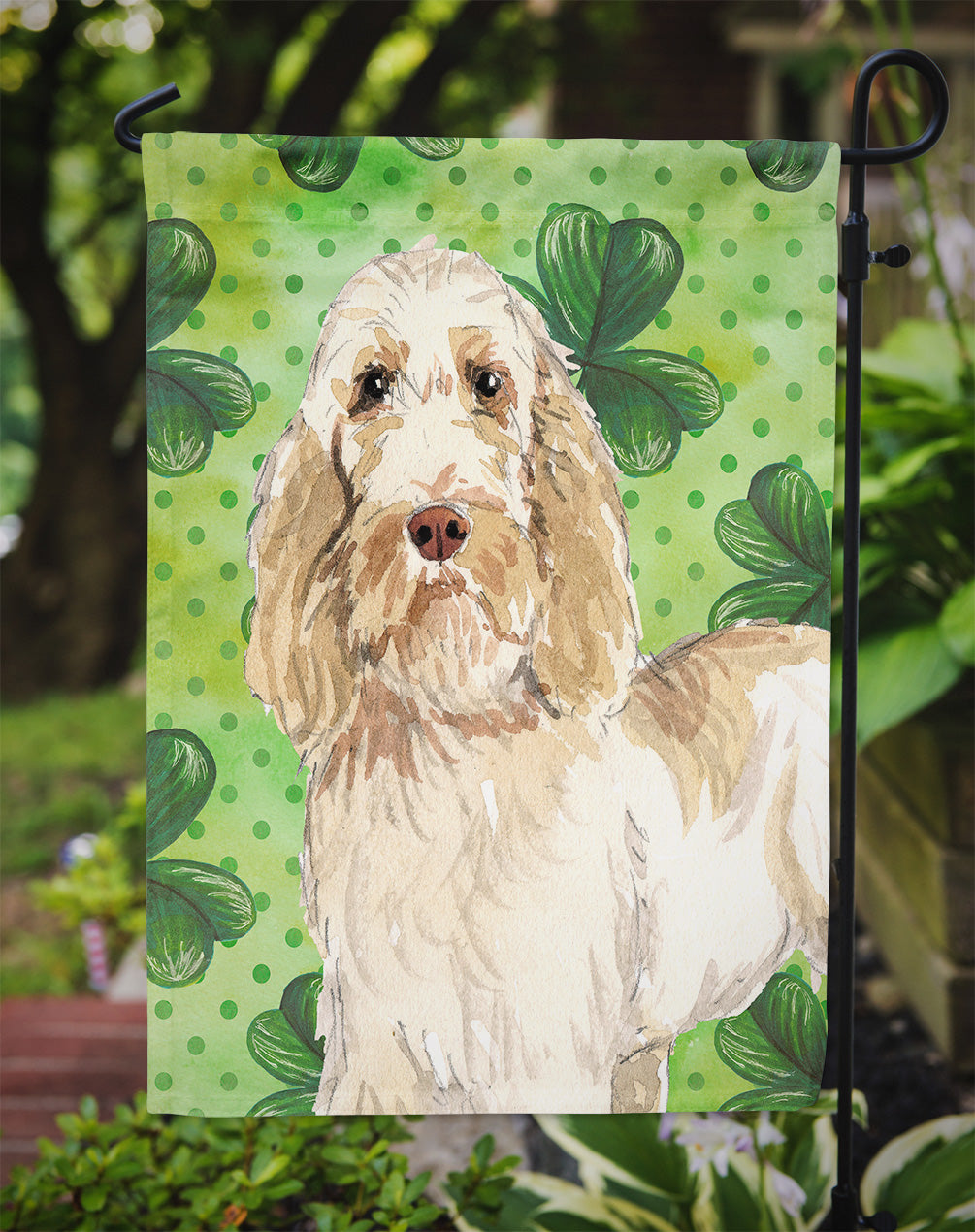 Shamrocks Spinone Italiano Flag Garden Size CK1786GF  the-store.com.