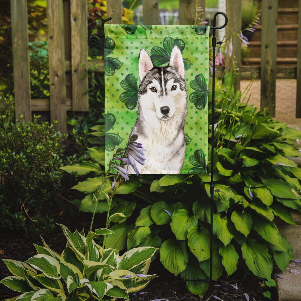 Shamrocks Siberian Husky Flag Garden Size CK1787GF  the-store.com.