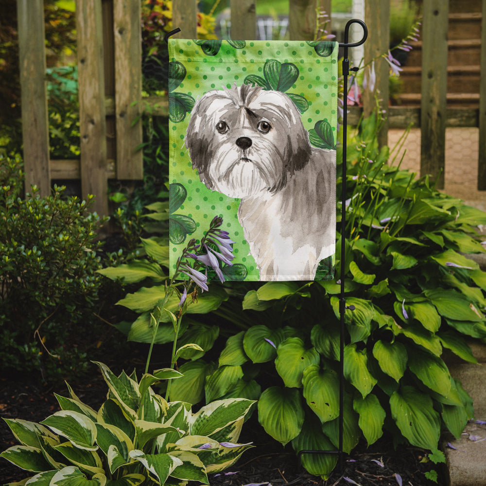 Shamrocks Shih Tzu Puppy Flag Garden Size CK1788GF  the-store.com.