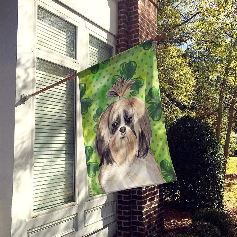 Shamrocks Shih Tzu Flag Canvas House Size CK1789CHF  the-store.com.