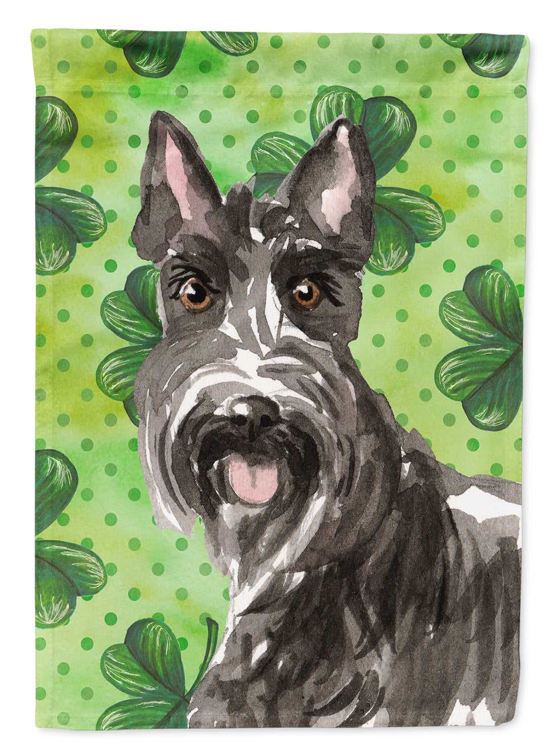 Shamrocks Scottish Terrier Flag Canvas House Size CK1791CHF  the-store.com.