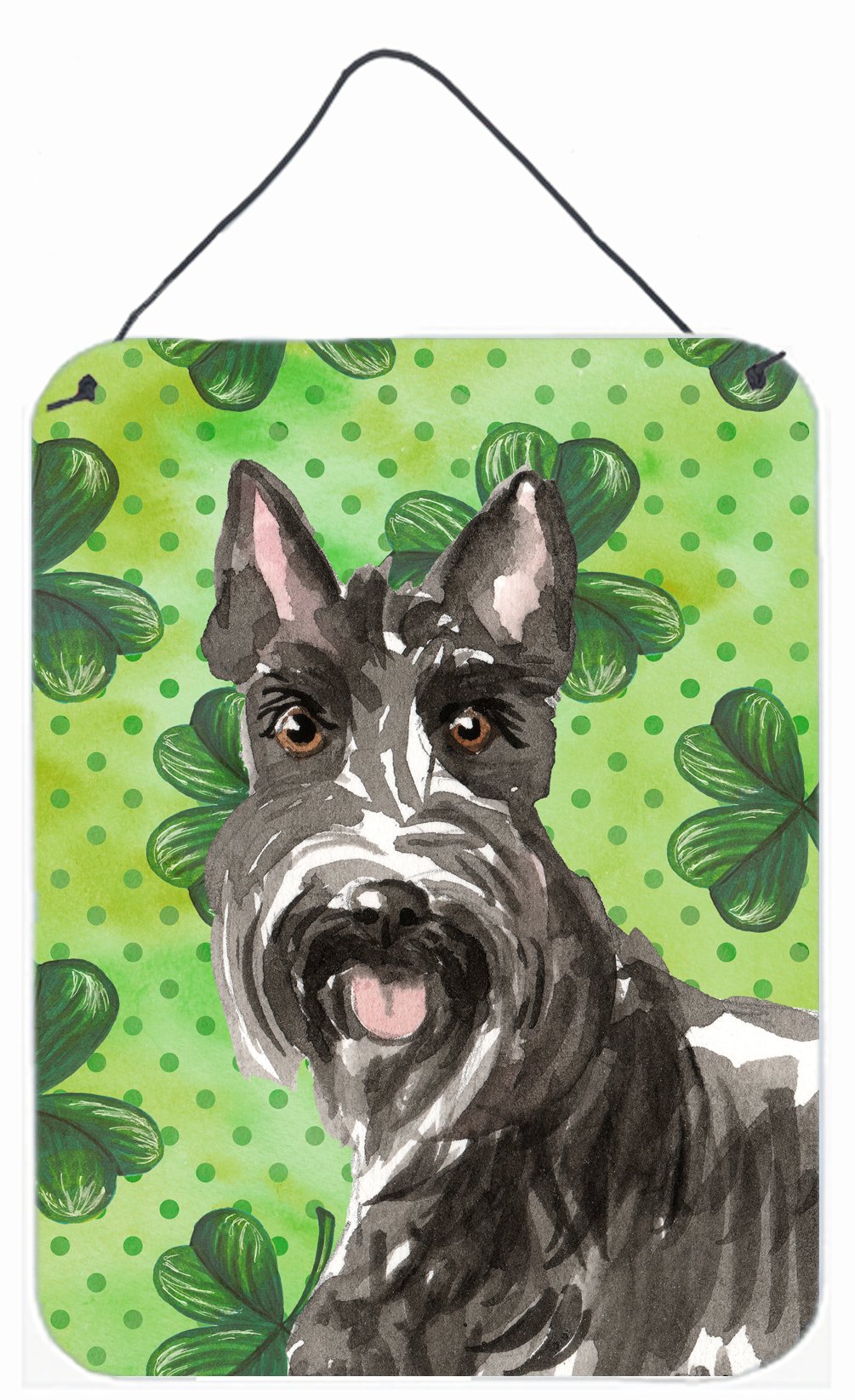 Shamrocks Scottish Terrier Wall or Door Hanging Prints CK1791DS1216 by Caroline's Treasures