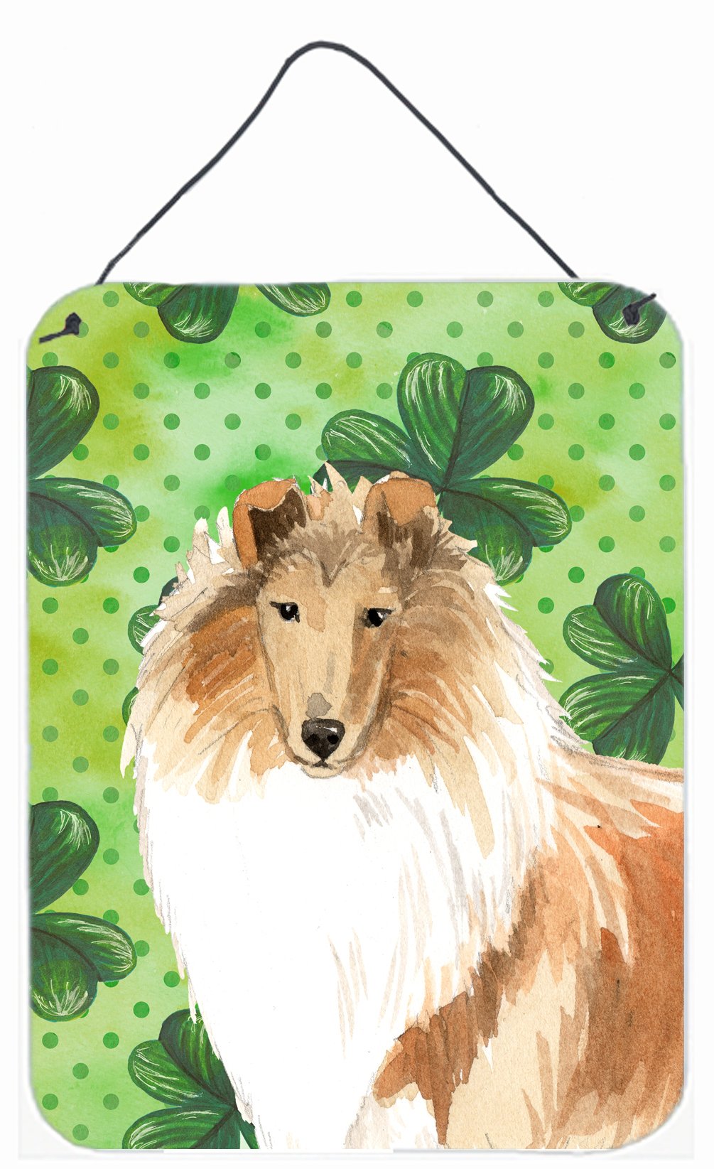 Shamrocks Rough Collie Wall or Door Hanging Prints CK1793DS1216 by Caroline's Treasures