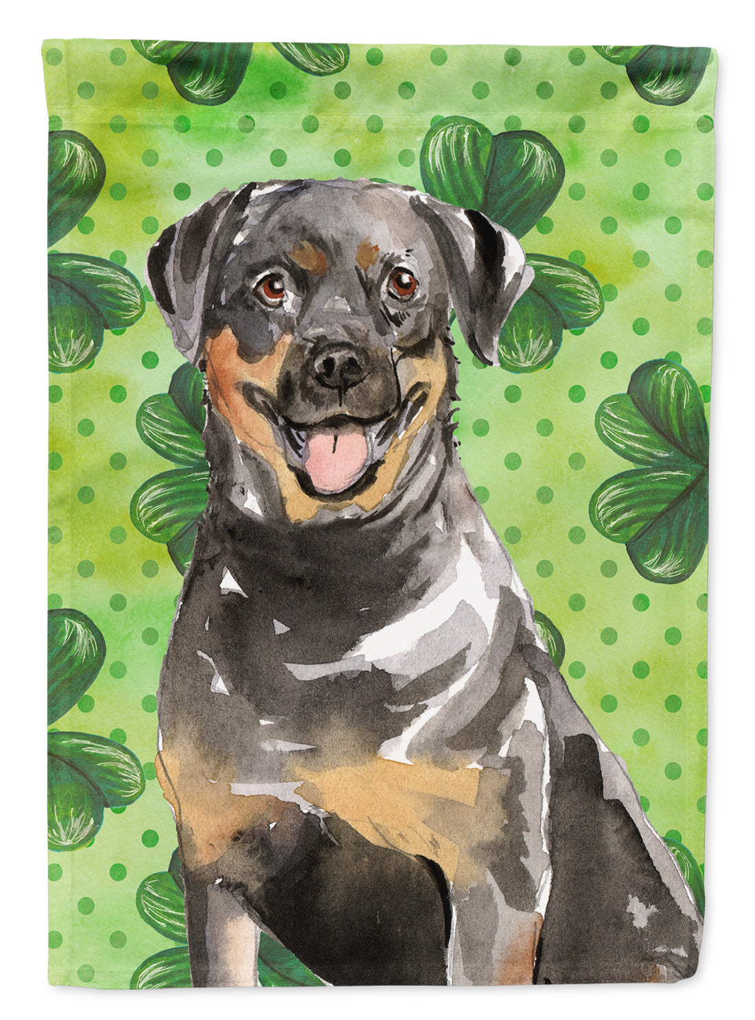 Shamrocks Rottweiler Flag Canvas House Size CK1794CHF  the-store.com.