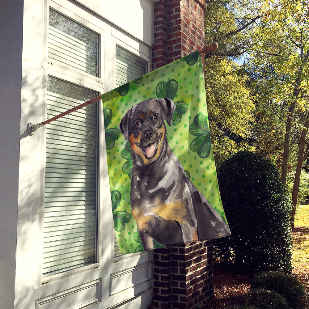 Shamrocks Rottweiler Flag Canvas House Size CK1794CHF  the-store.com.