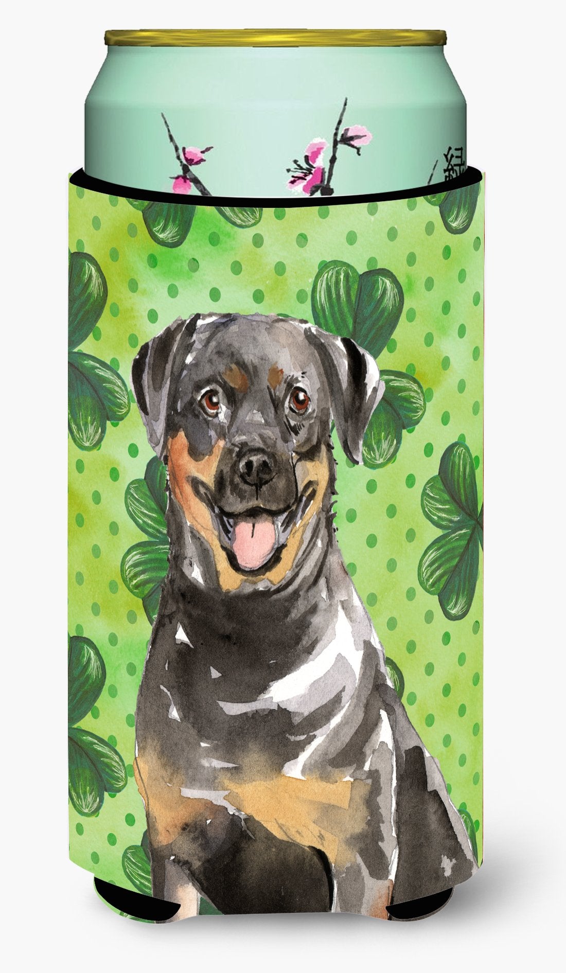 Shamrocks Rottweiler Tall Boy Beverage Insulator Hugger CK1794TBC by Caroline's Treasures