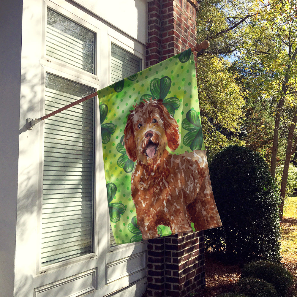 Shamrocks Labradoodle Flag Canvas House Size CK1800CHF  the-store.com.