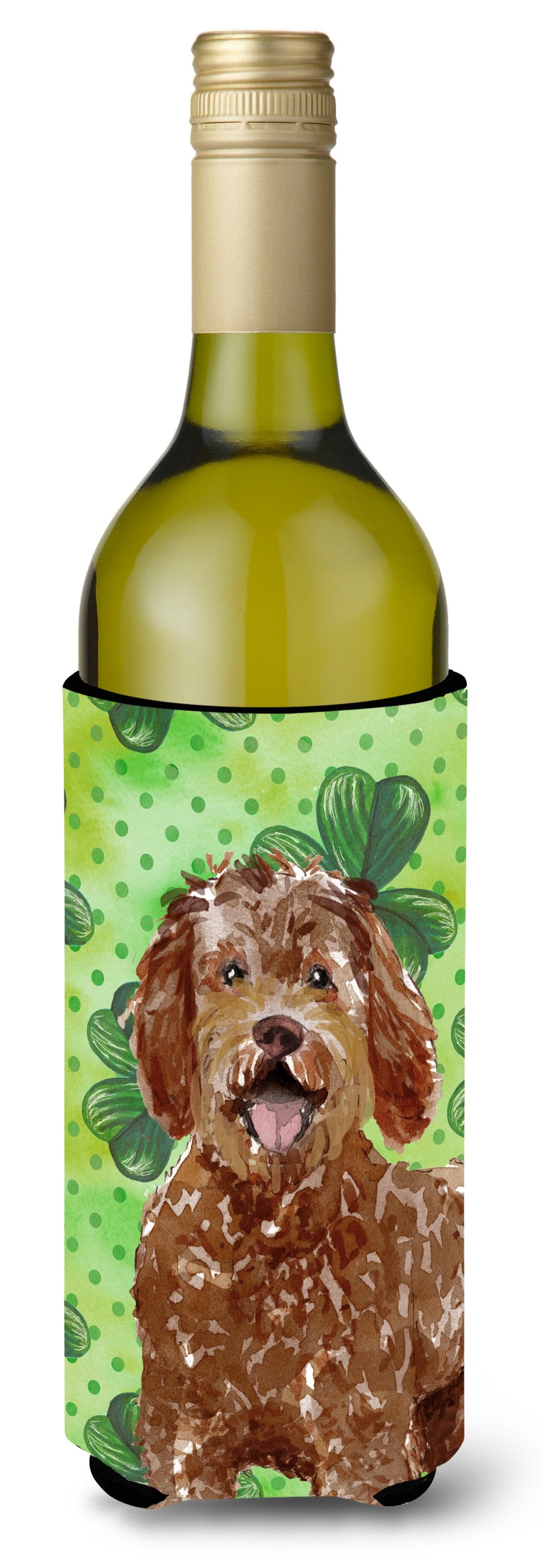 Shamrocks Labradoodle Wine Bottle Beverge Insulator Hugger CK1800LITERK by Caroline's Treasures