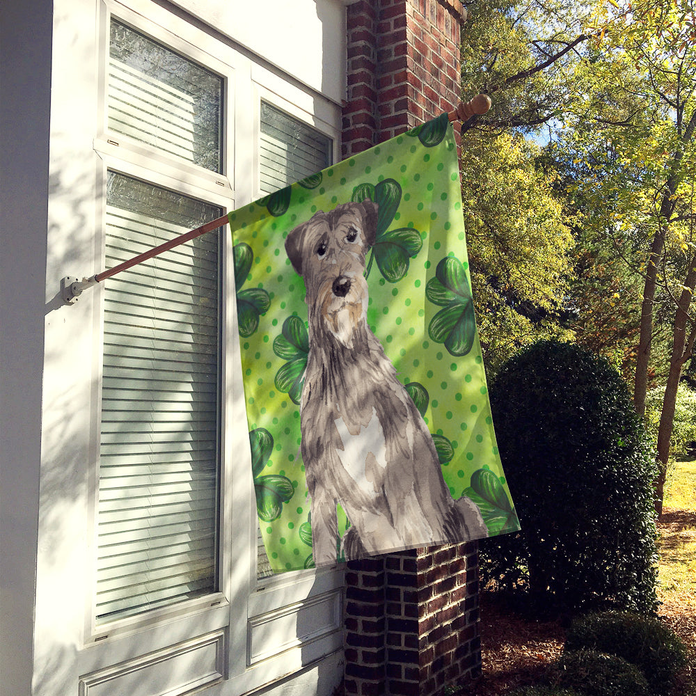 Shamrocks Irish Wolfhound Flag Canvas House Size CK1802CHF  the-store.com.