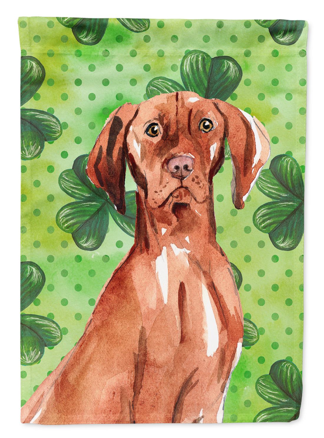 Shamrocks Vizsla Flag Canvas House Size CK1803CHF  the-store.com.