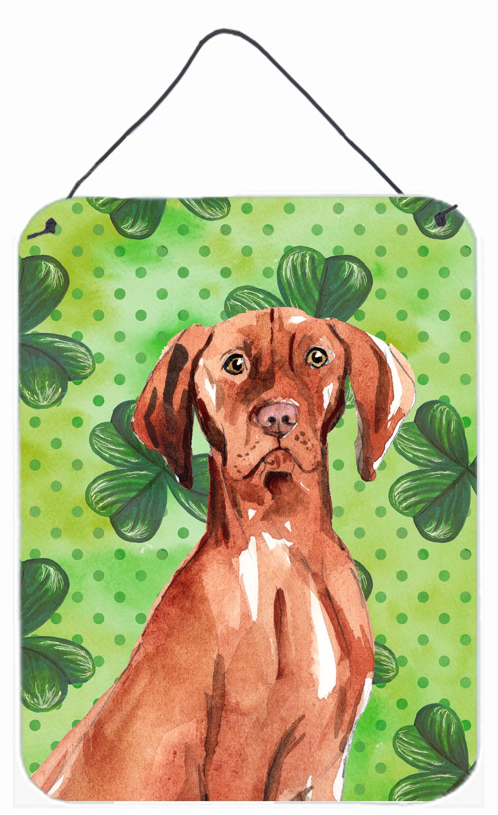 Shamrocks Vizsla Wall or Door Hanging Prints CK1803DS1216 by Caroline&#39;s Treasures