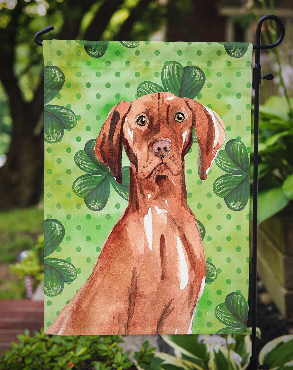 Shamrocks Vizsla Flag Garden Size CK1803GF  the-store.com.