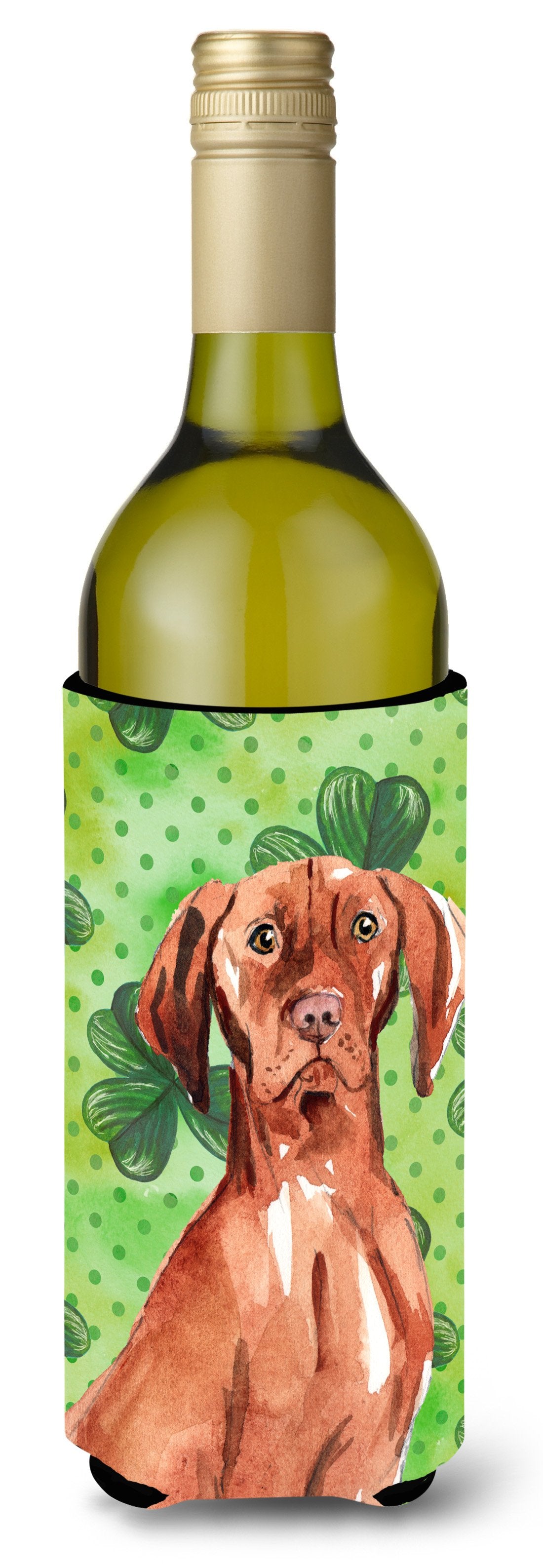 Shamrocks Vizsla Wine Bottle Beverge Insulator Hugger CK1803LITERK by Caroline's Treasures