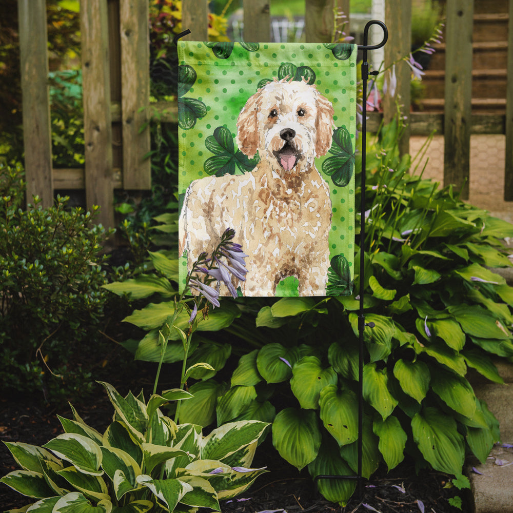 Shamrocks Goldendoodle Flag Garden Size CK1805GF  the-store.com.