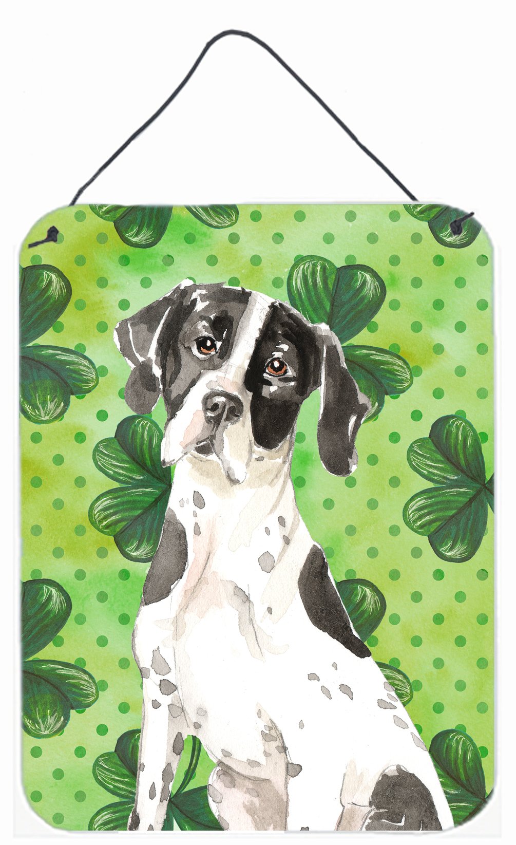 Shamrocks English Pointer Wall or Door Hanging Prints CK1806DS1216 by Caroline's Treasures