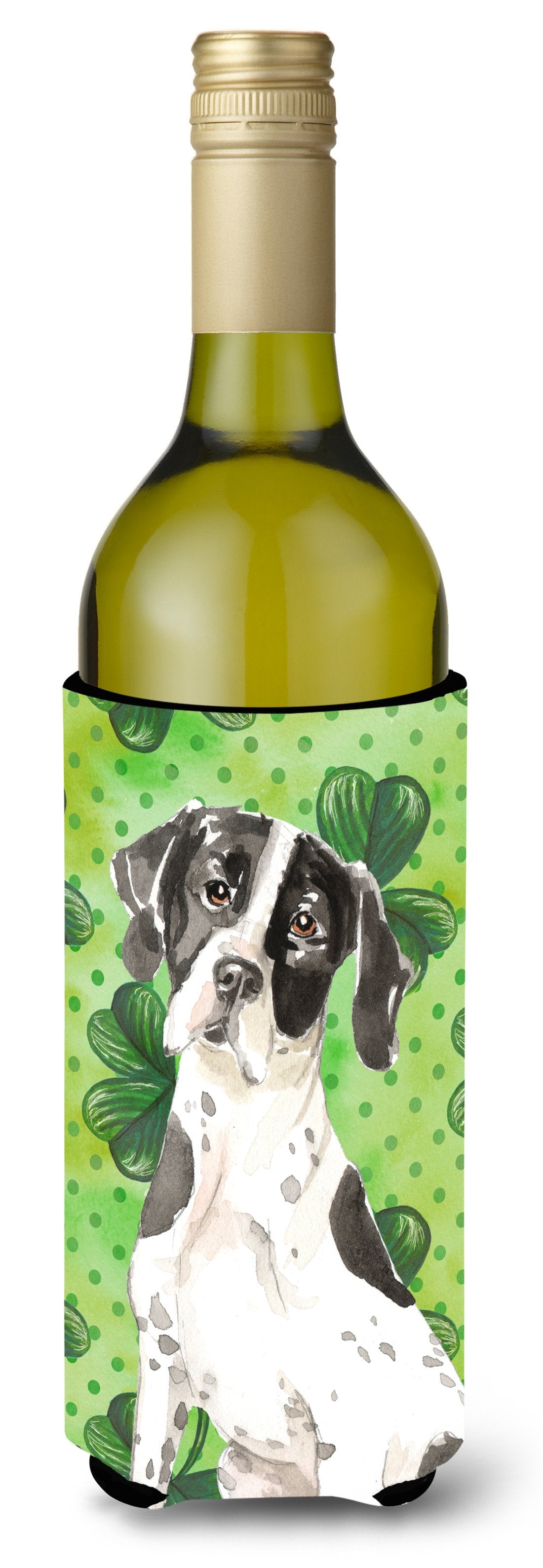 Shamrocks English Pointer Wine Bottle Beverge Insulator Hugger CK1806LITERK by Caroline's Treasures