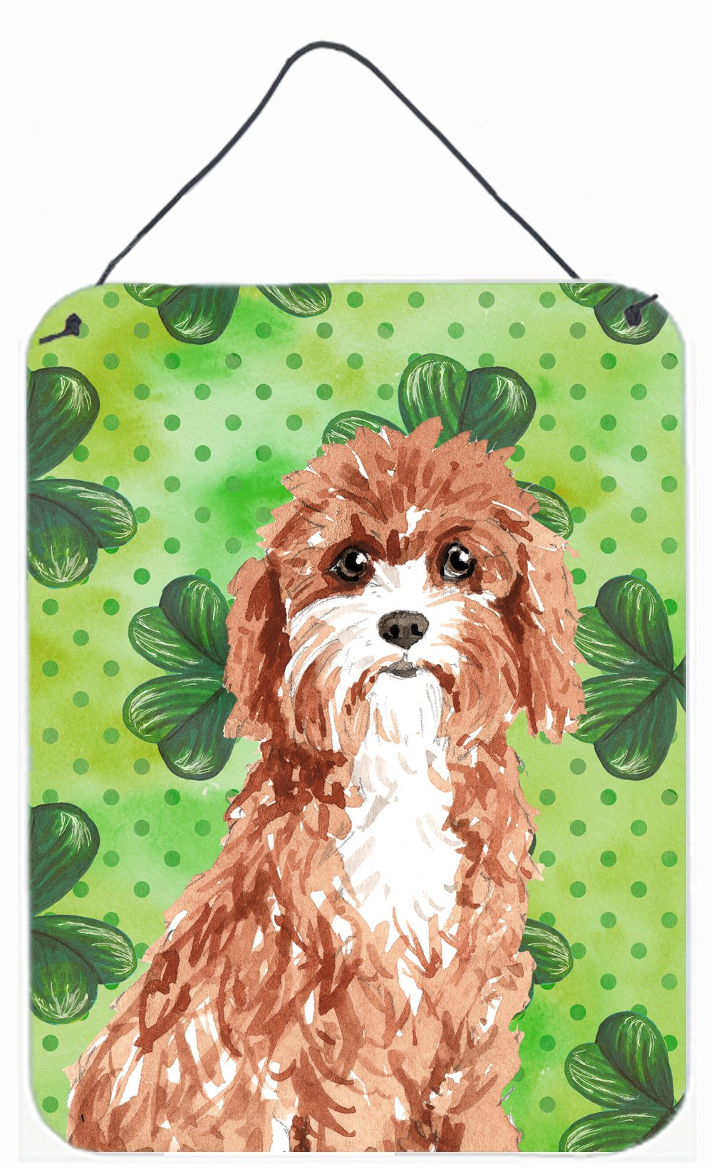 Shamrocks Cavapoo Wall or Door Hanging Prints CK1807DS1216 by Caroline&#39;s Treasures