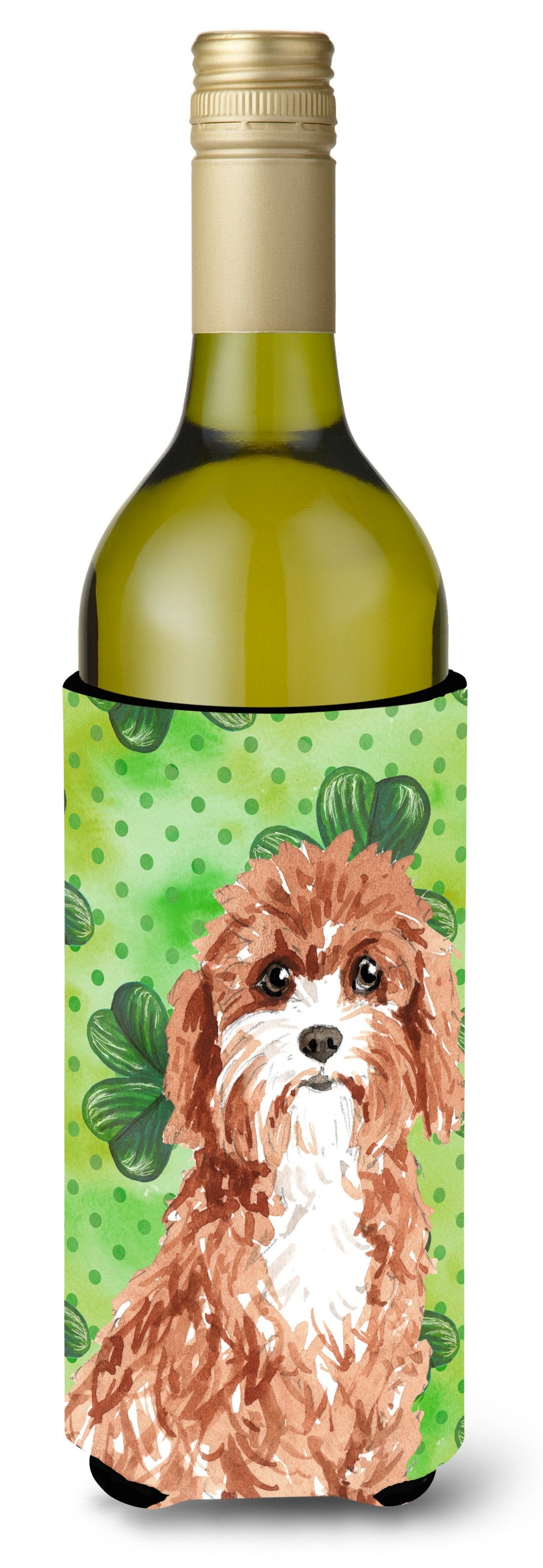 Shamrocks Cavapoo Wine Bottle Beverge Insulator Hugger CK1807LITERK by Caroline's Treasures