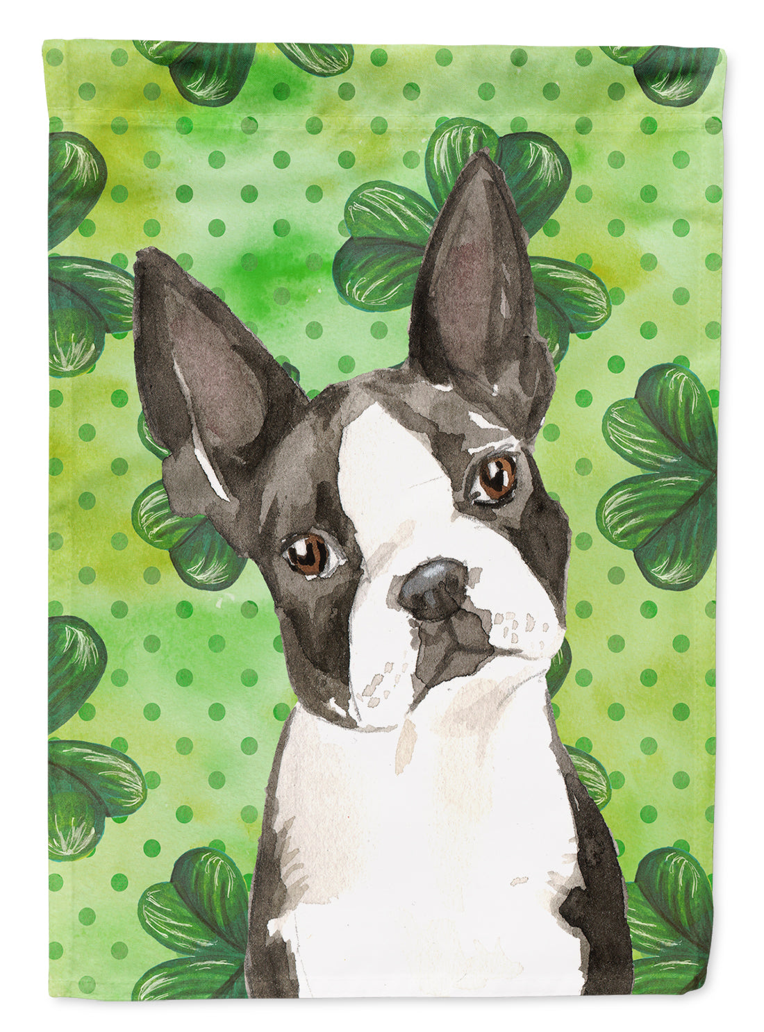 Shamrocks Boston Terrier Flag Garden Size CK1812GF  the-store.com.