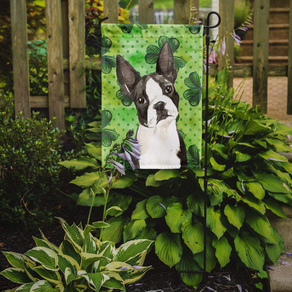 Shamrocks Boston Terrier Flag Garden Size CK1812GF  the-store.com.