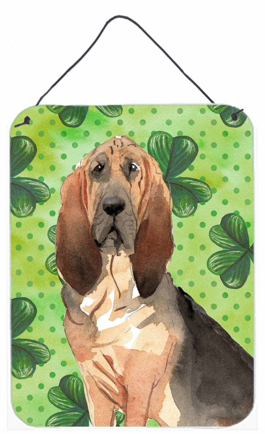 Shamrocks Bloodhound Wall or Door Hanging Prints CK1813DS1216 by Caroline&#39;s Treasures