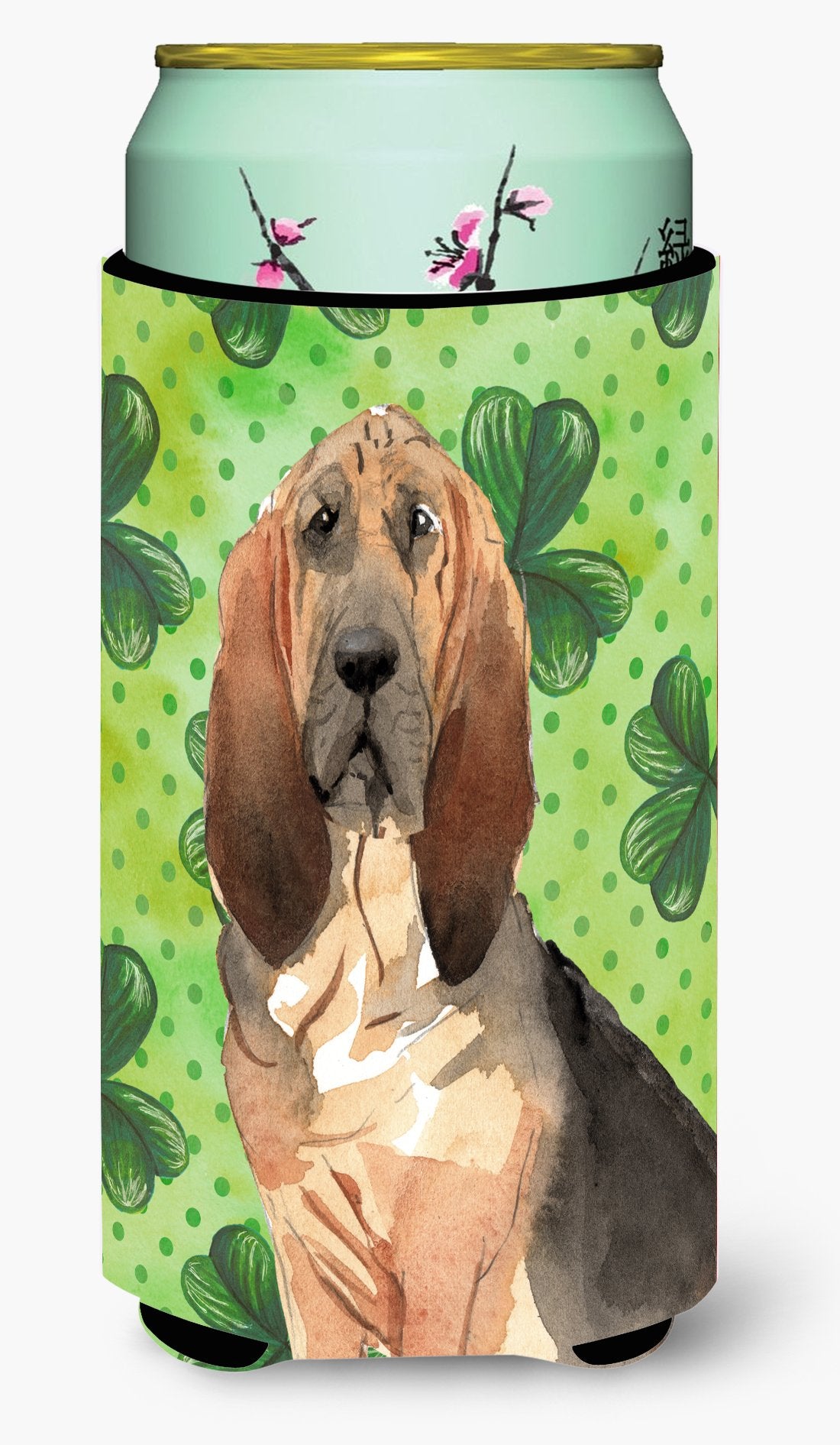 Shamrocks Bloodhound Tall Boy Beverage Insulator Hugger CK1813TBC by Caroline's Treasures