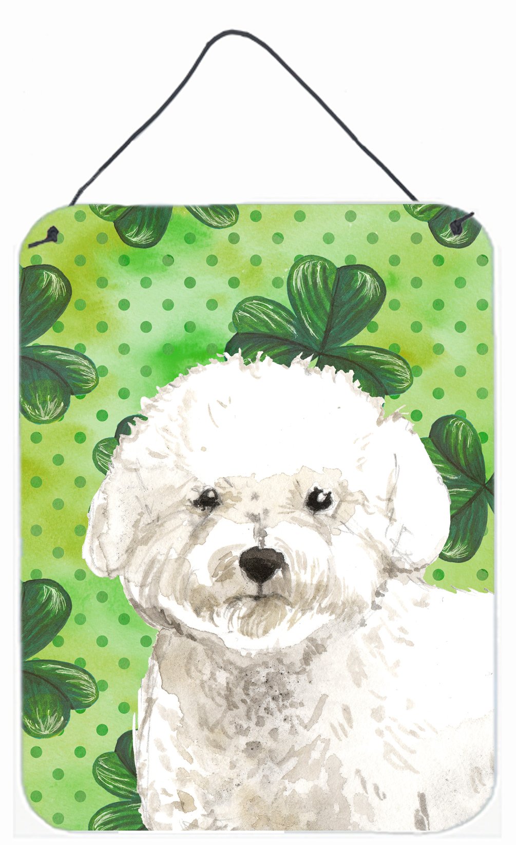 Shamrocks Bichon Frise Wall or Door Hanging Prints CK1814DS1216 by Caroline's Treasures