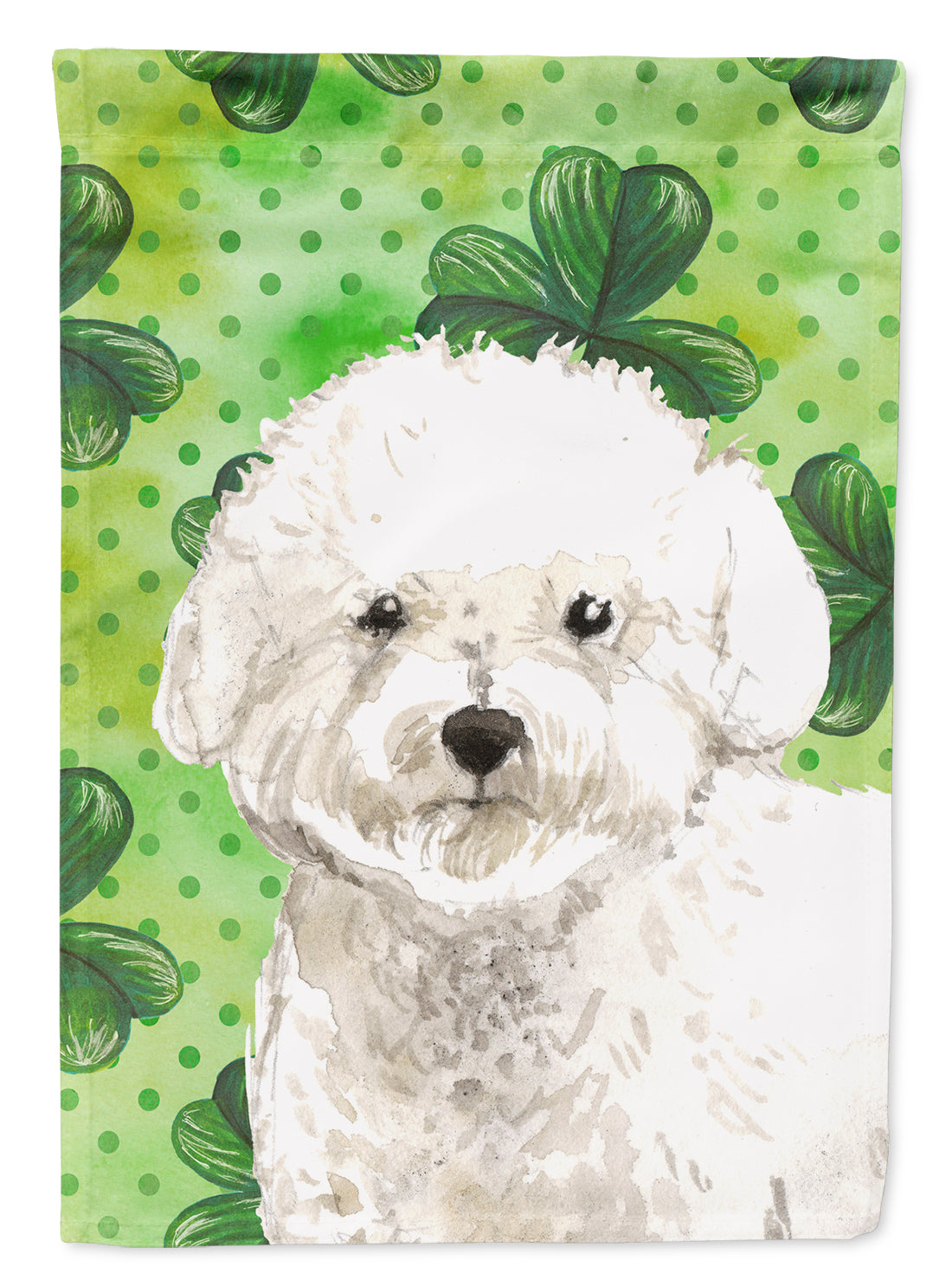 Shamrocks Bichon Frise Flag Garden Size CK1814GF  the-store.com.