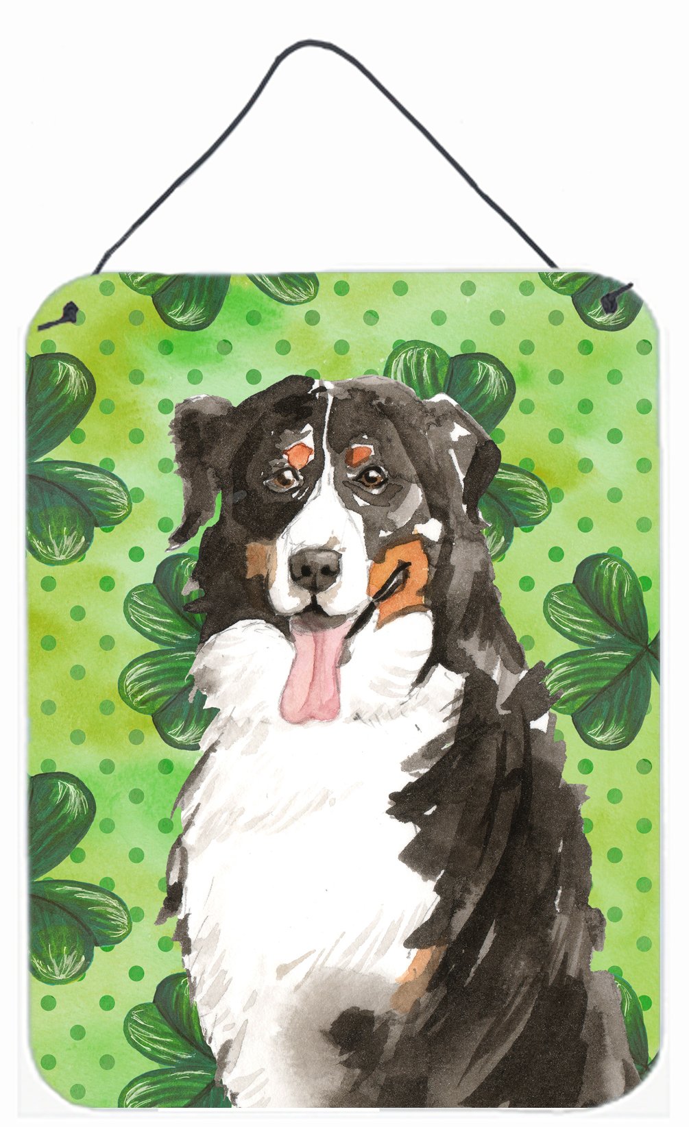 Shamrocks Bernese Mountain Dog Wall or Door Hanging Prints CK1815DS1216 by Caroline&#39;s Treasures