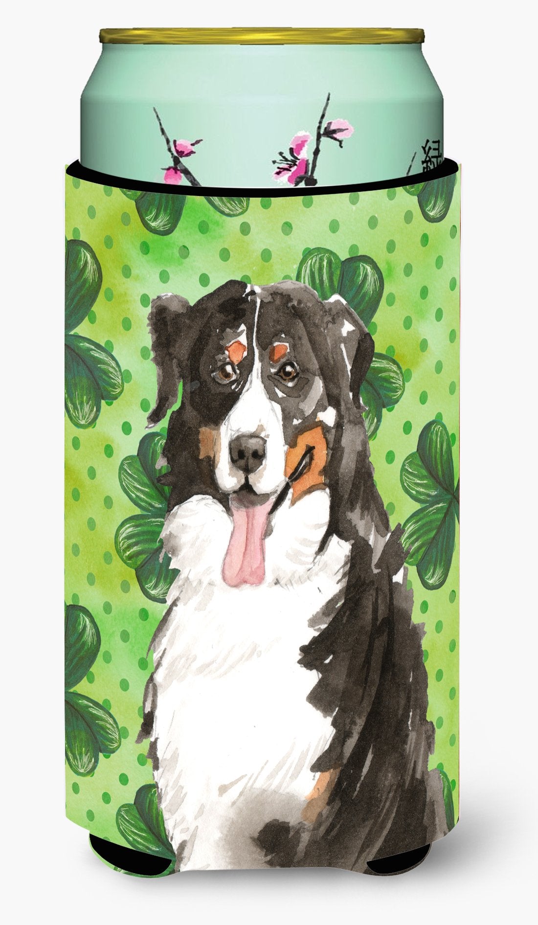 Shamrocks Bernese Mountain Dog Tall Boy Beverage Insulator Hugger CK1815TBC by Caroline's Treasures