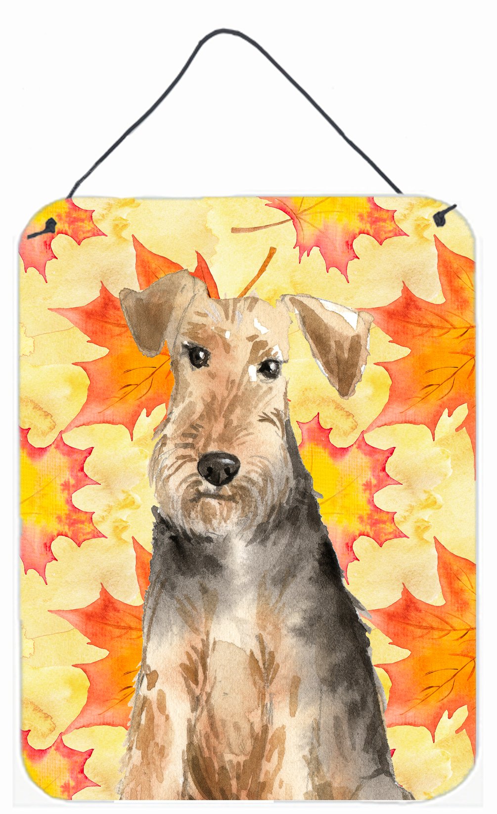 Fall Leaves Welsh Terrier Wall or Door Hanging Prints CK1821DS1216 by Caroline's Treasures