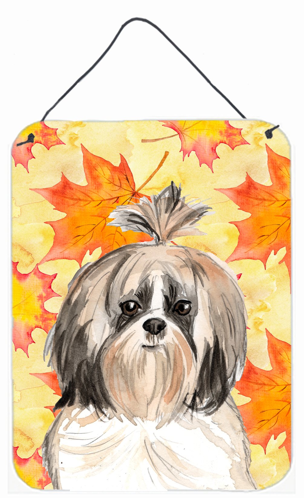 Fall Leaves Shih Tzu Wall or Door Hanging Prints CK1826DS1216 by Caroline&#39;s Treasures