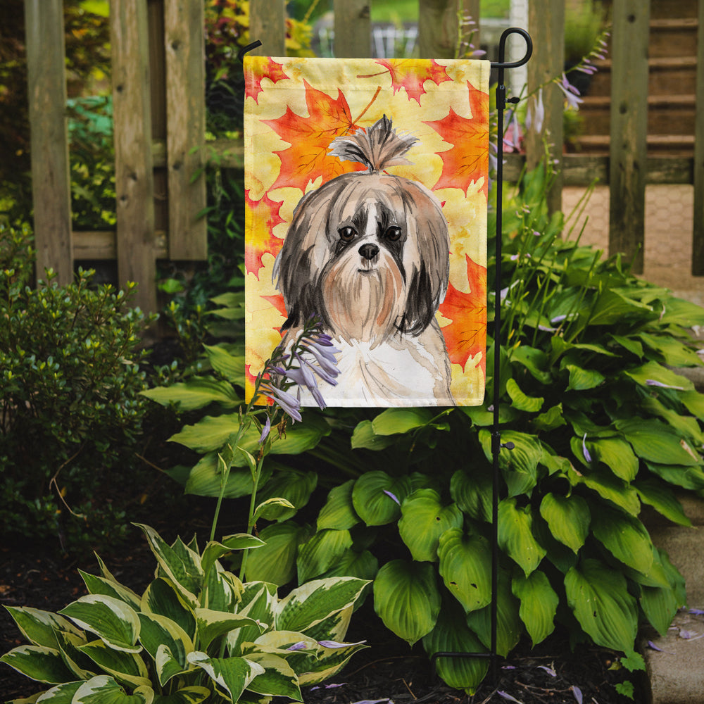 Fall Leaves Shih Tzu Flag Garden Size CK1826GF  the-store.com.