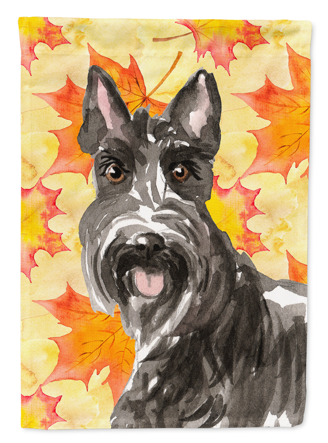 Fall Leaves Scottish Terrier Flag Garden Size CK1828GF  the-store.com.