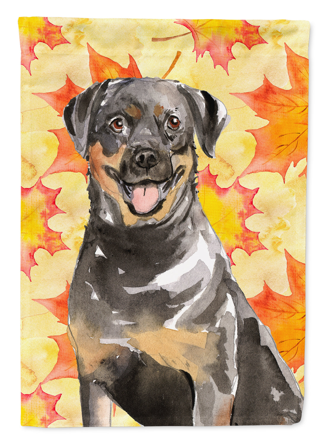 Fall Leaves Rottweiler Flag Garden Size CK1831GF  the-store.com.