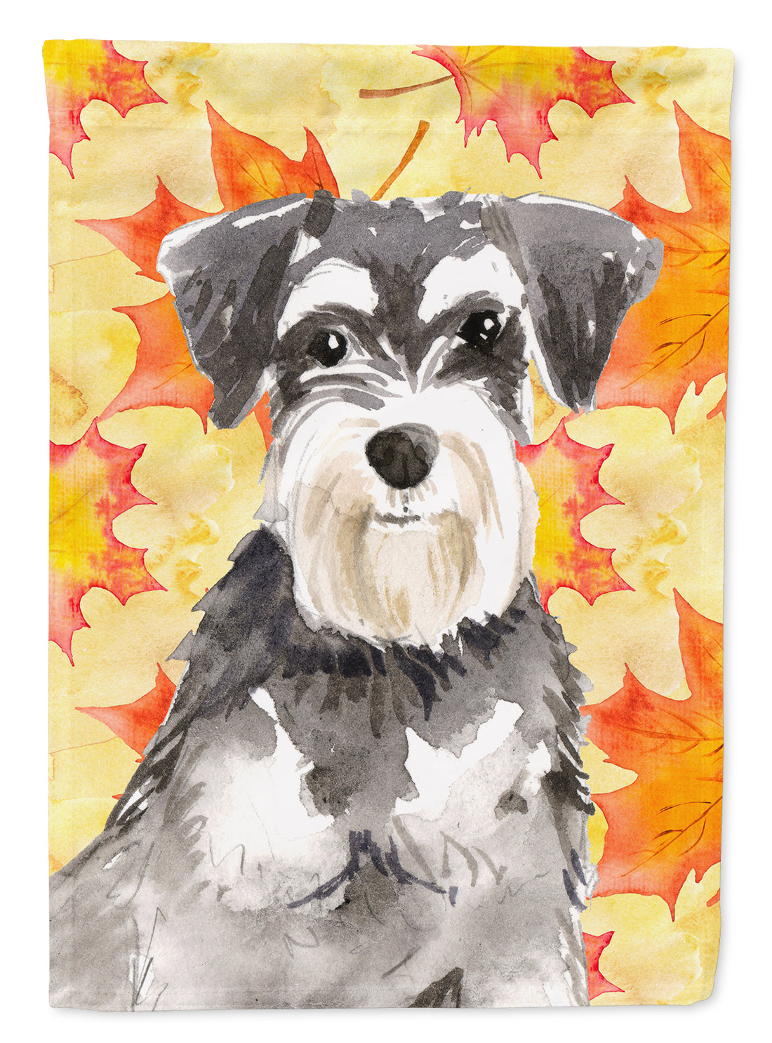 Fall Leaves Schnauzer #2 Flag Garden Size CK1833GF  the-store.com.