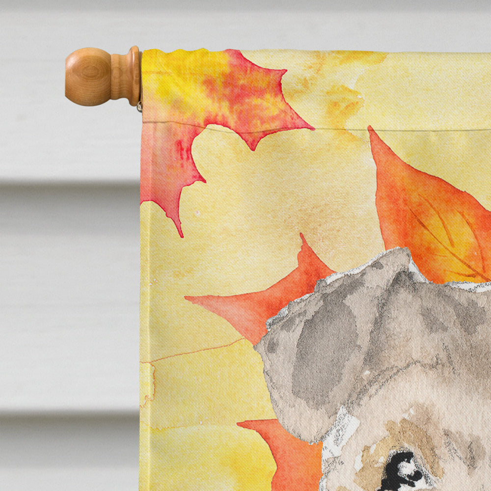 Fall Leaves Lakeland Terrier Flag Canvas House Size CK1836CHF  the-store.com.