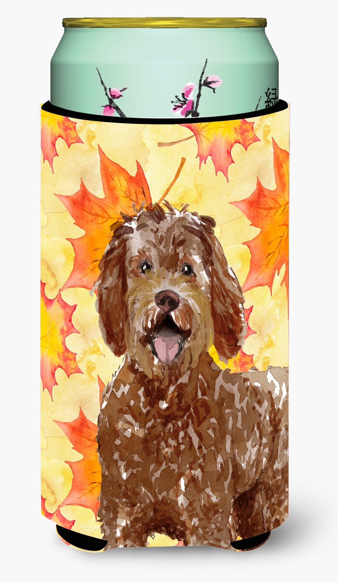 Fall Leaves Labradoodle Tall Boy Beverage Insulator Hugger CK1837TBC by Caroline's Treasures