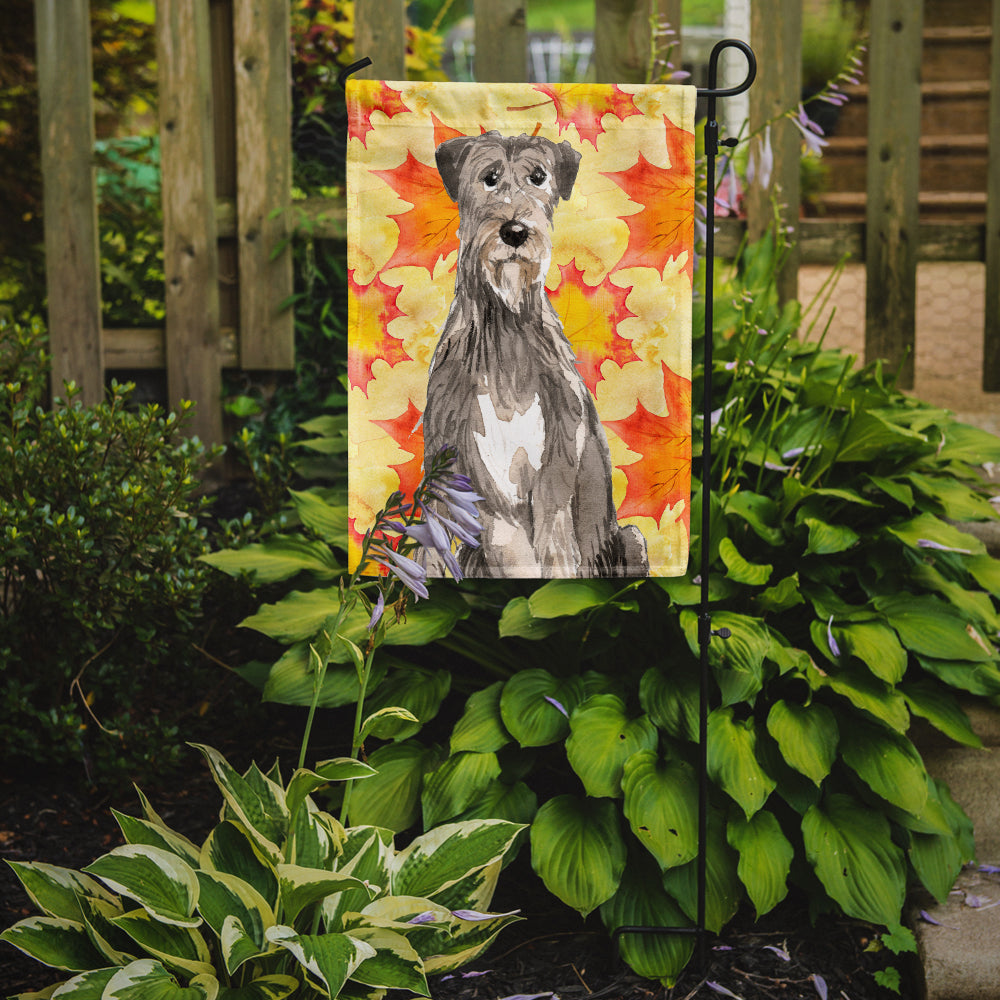 Fall Leaves Irish Wolfhound Flag Garden Size CK1839GF  the-store.com.